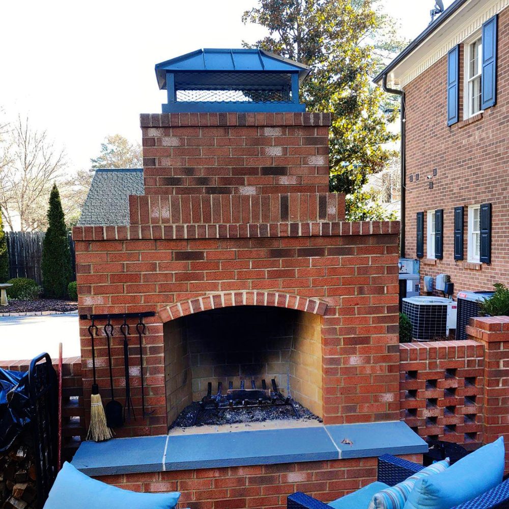 Hip And Ridge On Outdoor Fireplace